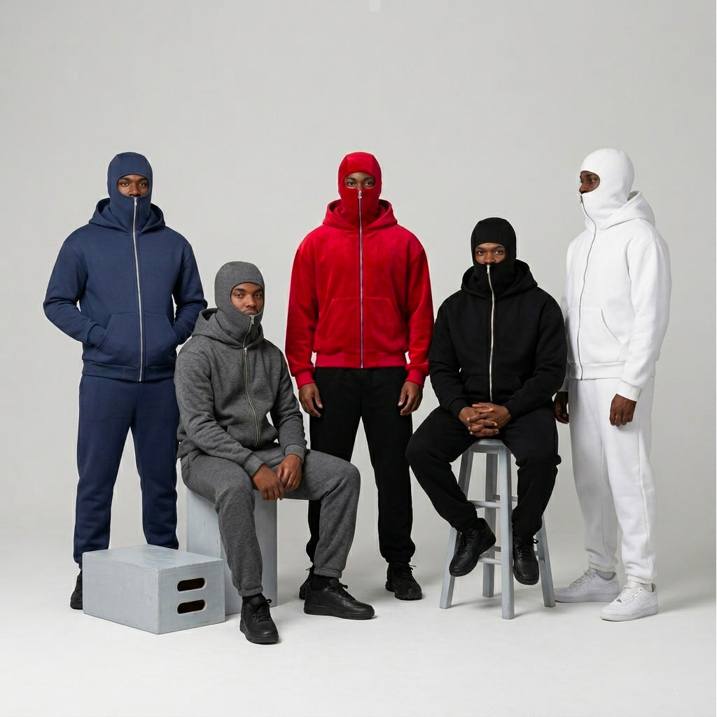 sweat à capuche + cagoule